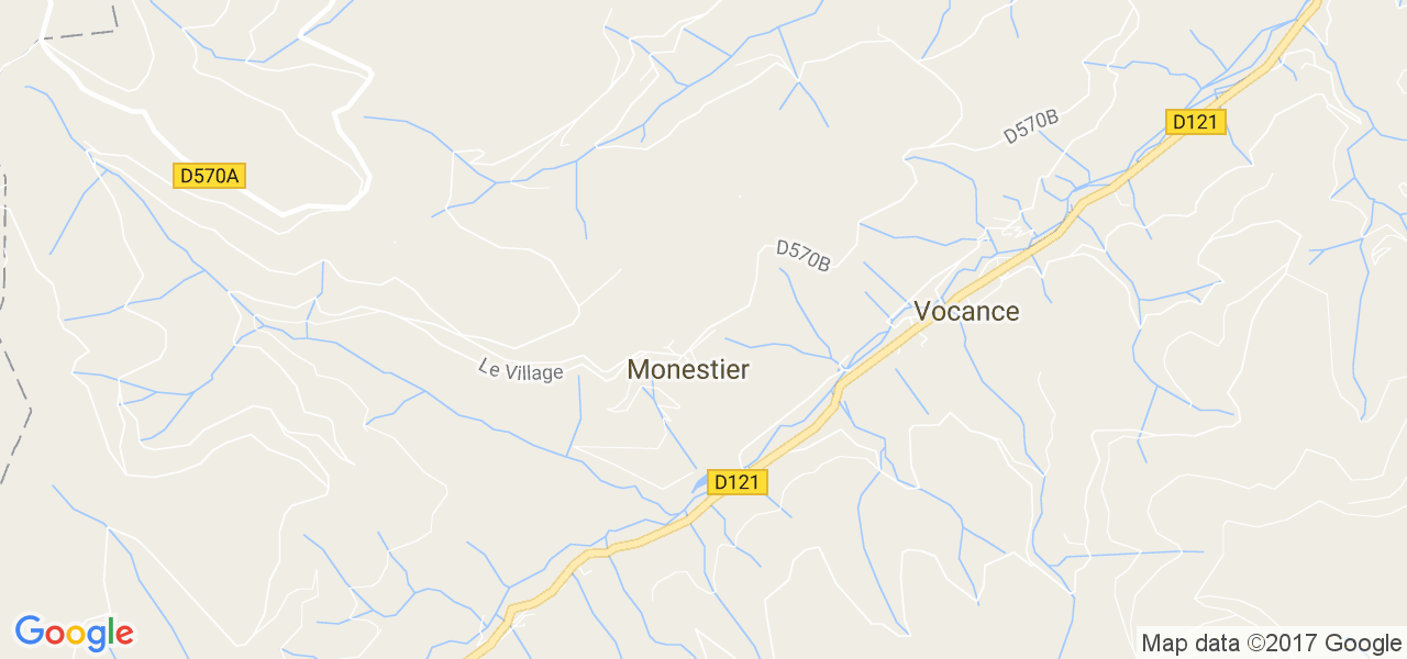 map de la ville de Monestier