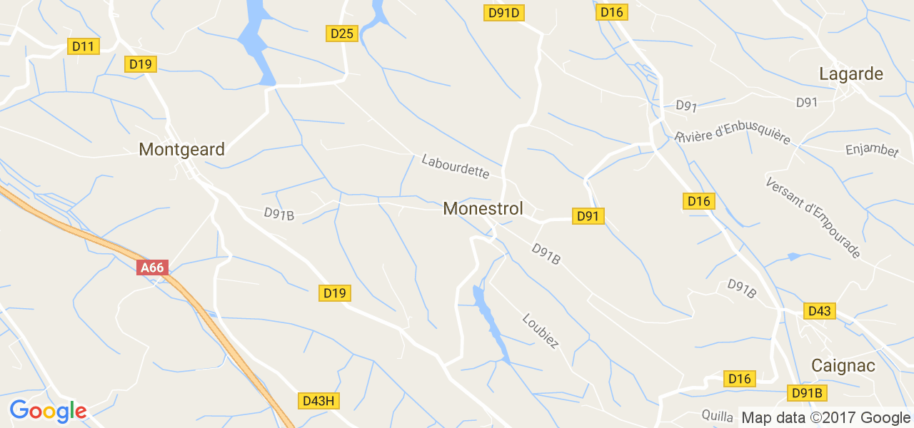 map de la ville de Monestrol