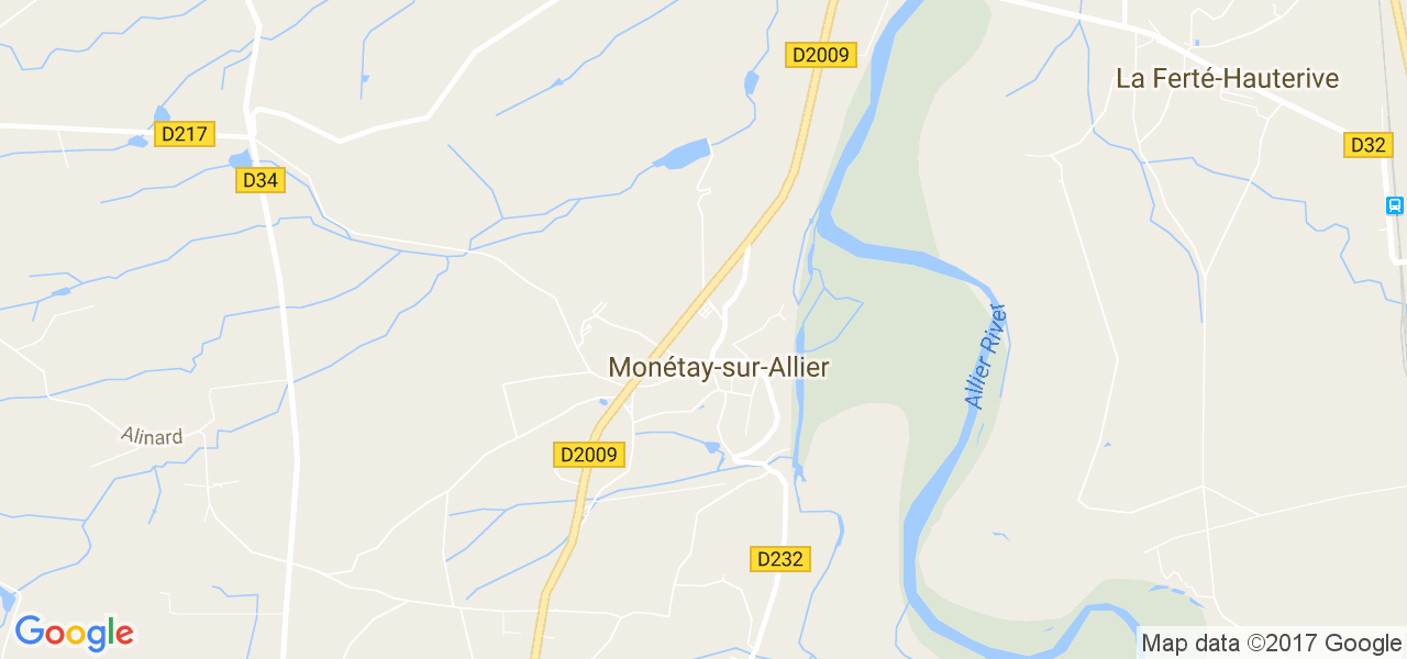 map de la ville de Monétay-sur-Allier