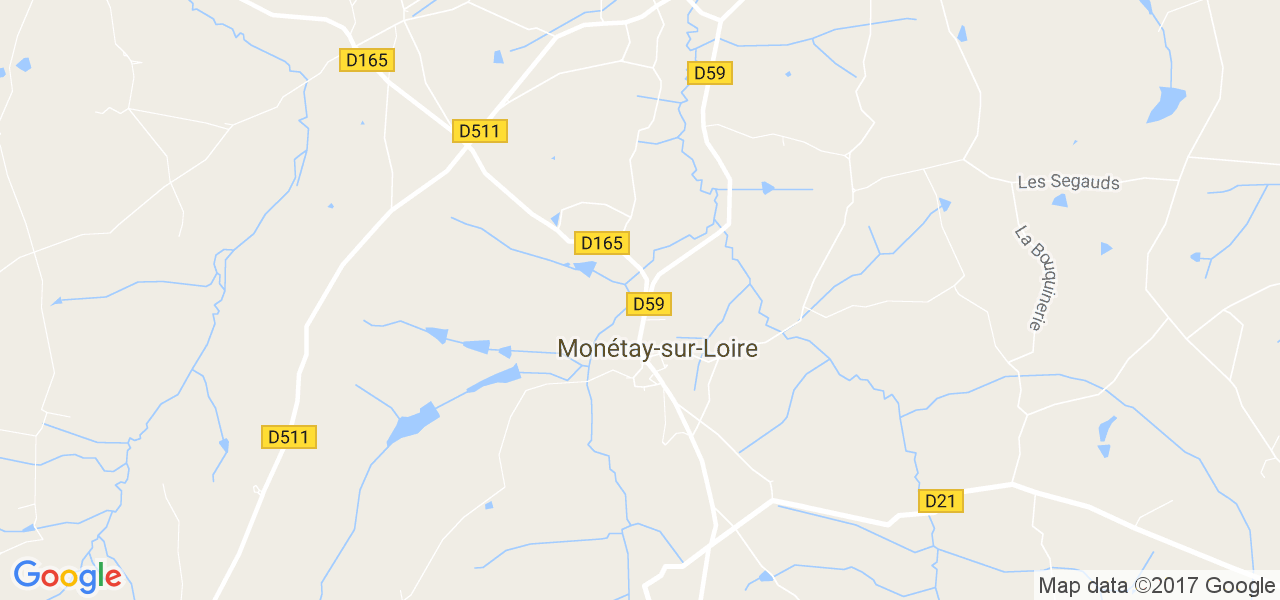 map de la ville de Monétay-sur-Loire