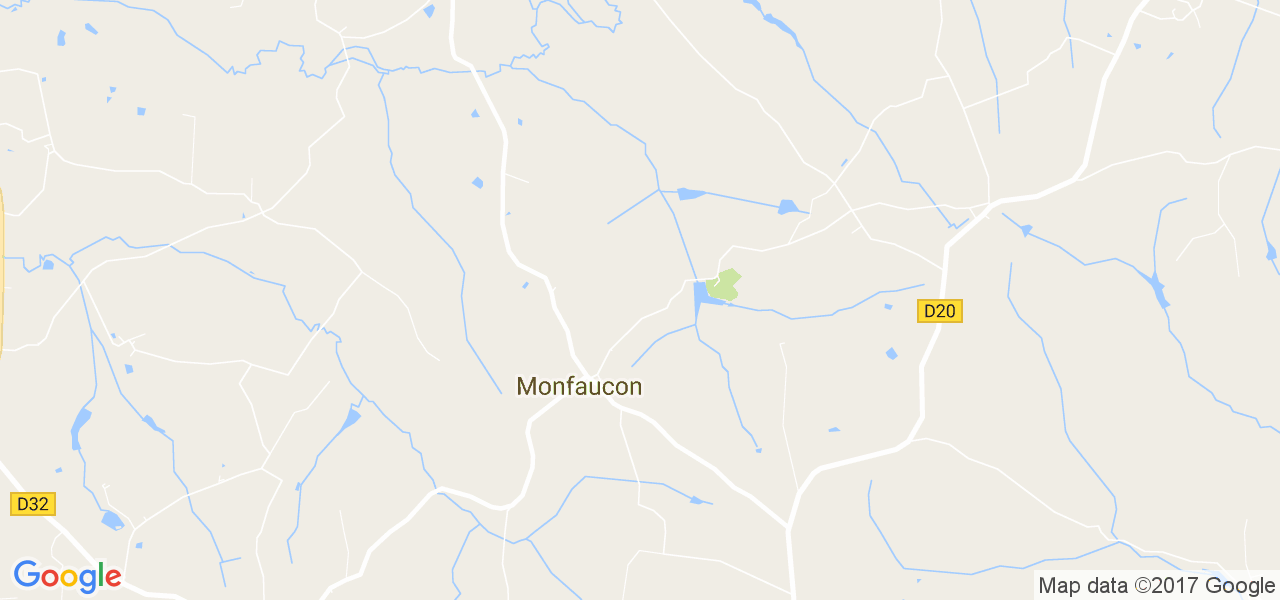 map de la ville de Monfaucon