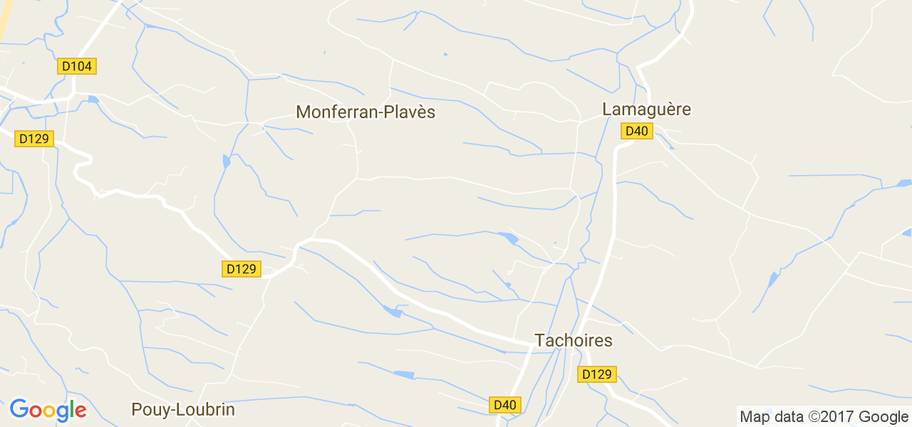 map de la ville de Monferran-Plavès