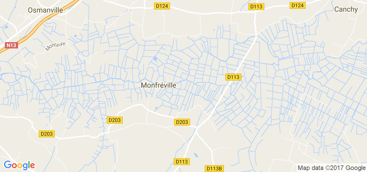 map de la ville de Monfréville