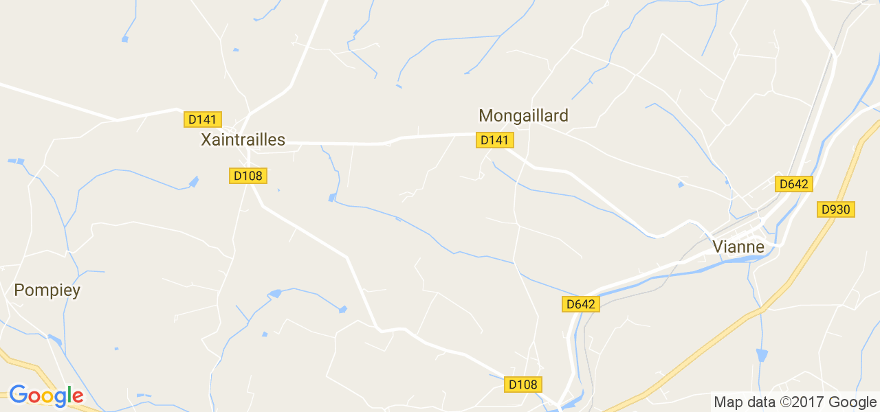 map de la ville de Mongaillard