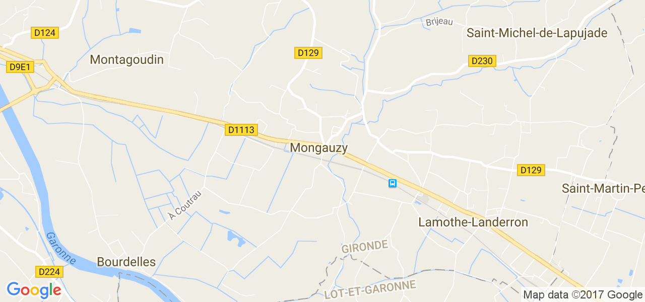 map de la ville de Mongauzy