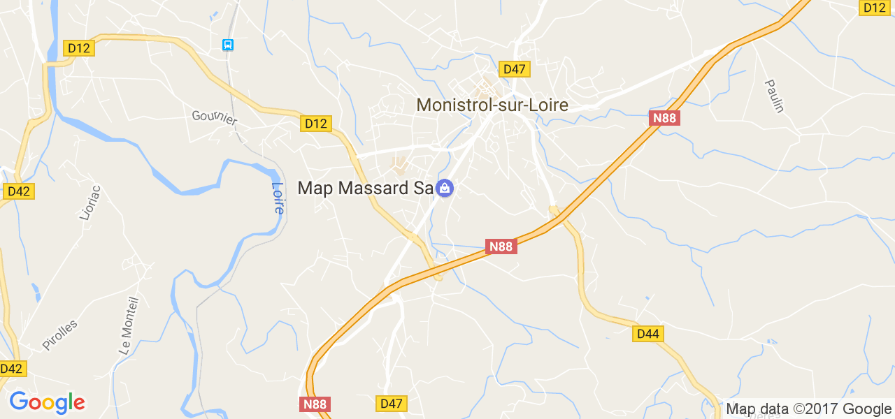 map de la ville de Monistrol-sur-Loire