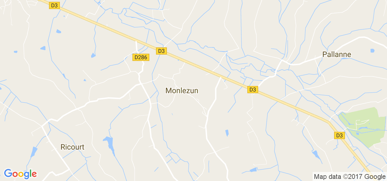 map de la ville de Monlezun