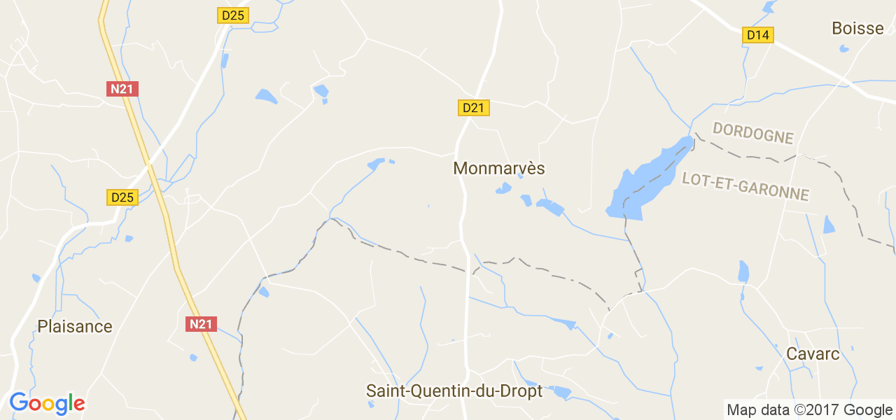 map de la ville de Monmarvès