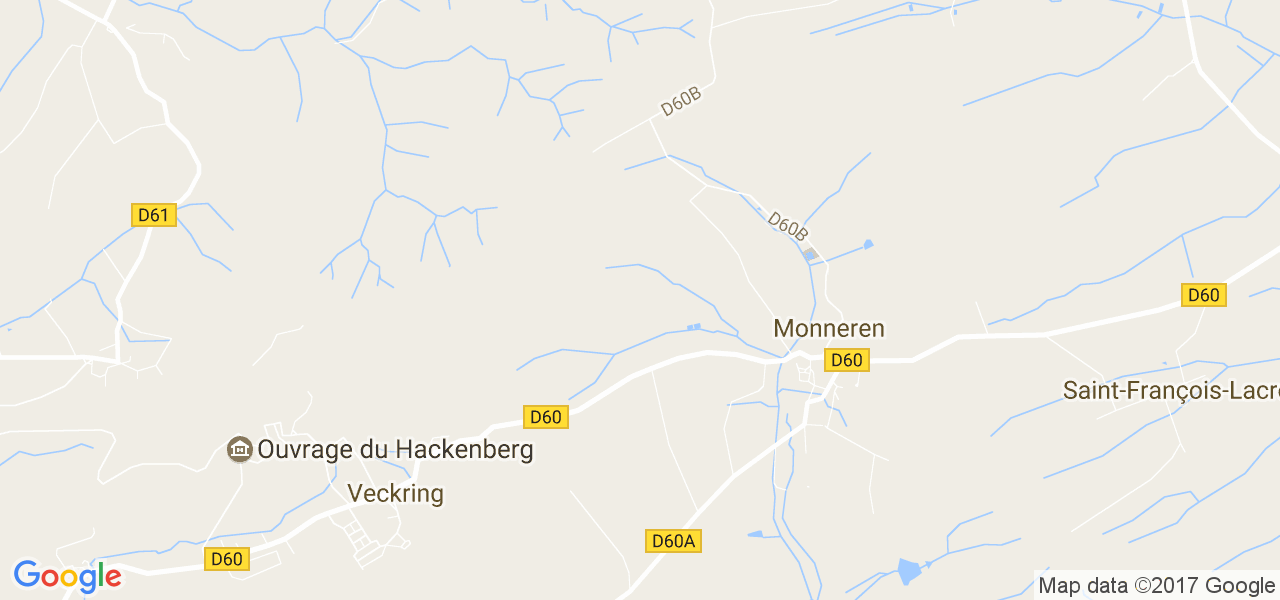 map de la ville de Monneren