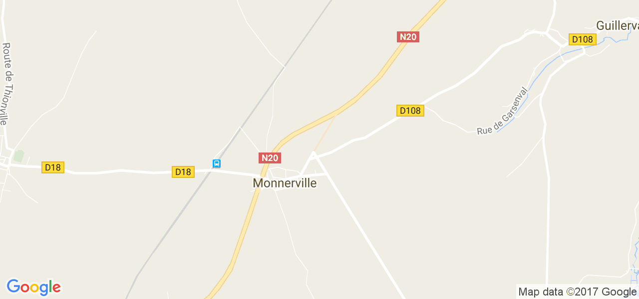 map de la ville de Monnerville