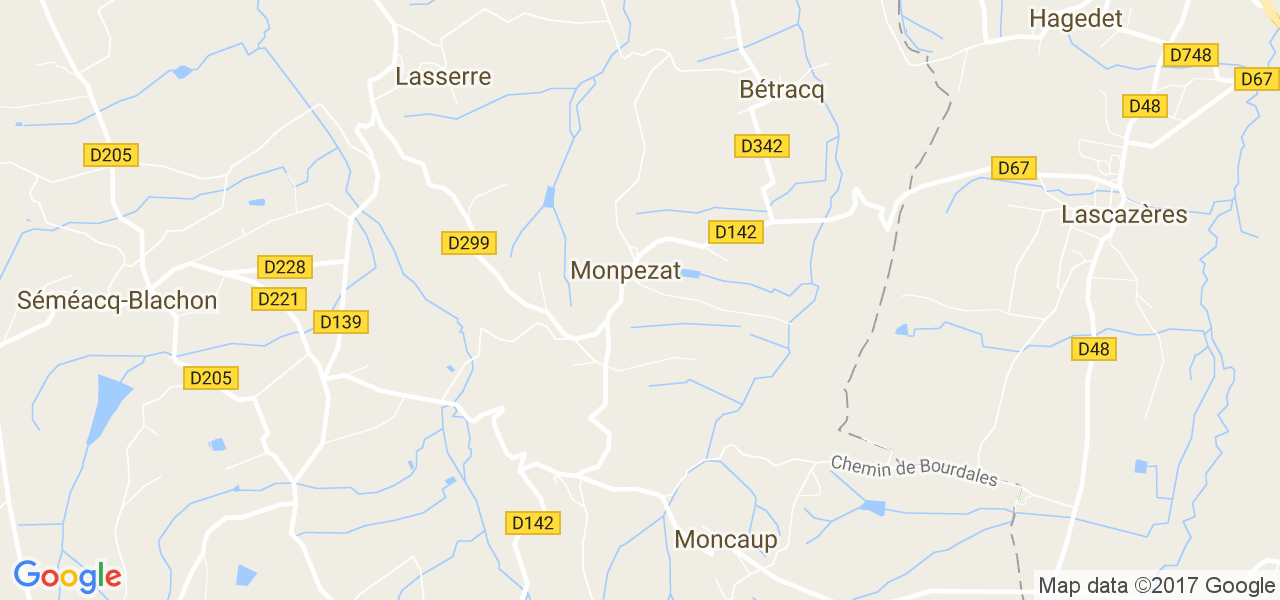 map de la ville de Monpezat