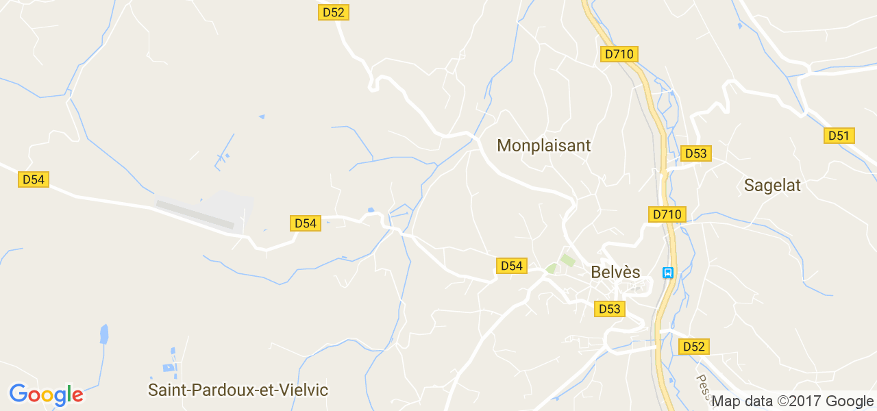 map de la ville de Monplaisant