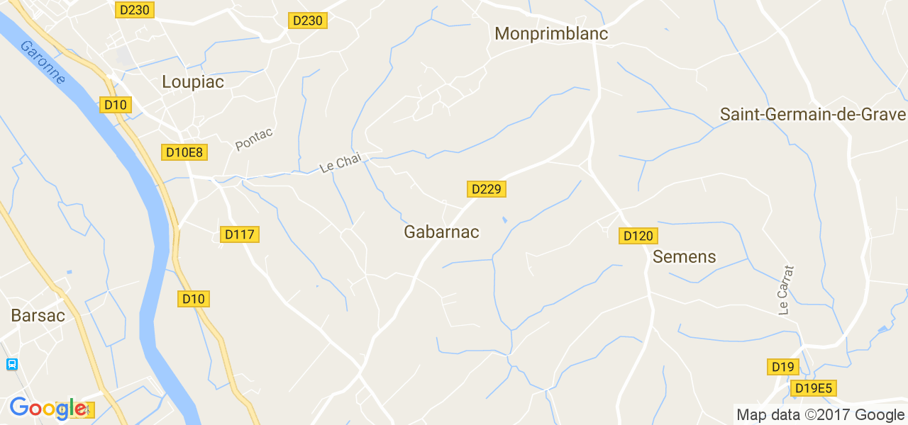 map de la ville de Monprimblanc