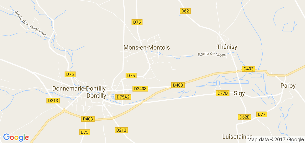 map de la ville de Mons-en-Montois