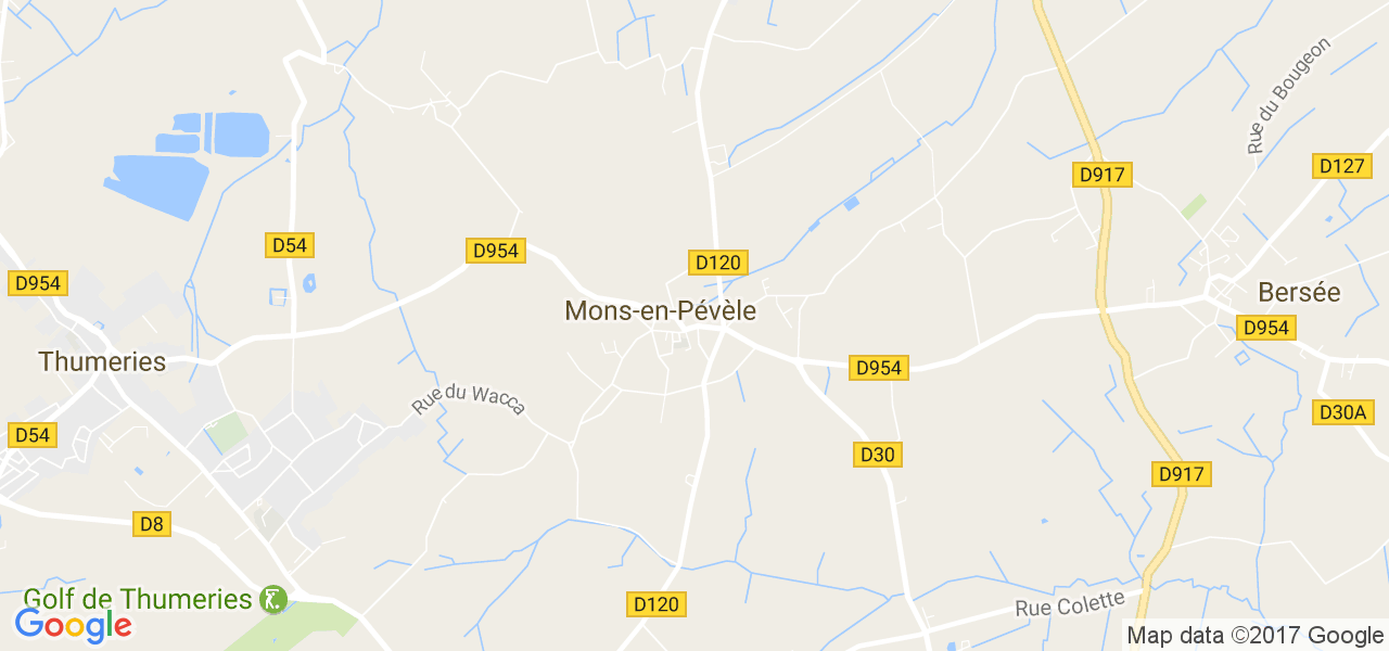 map de la ville de Mons-en-Pévèle