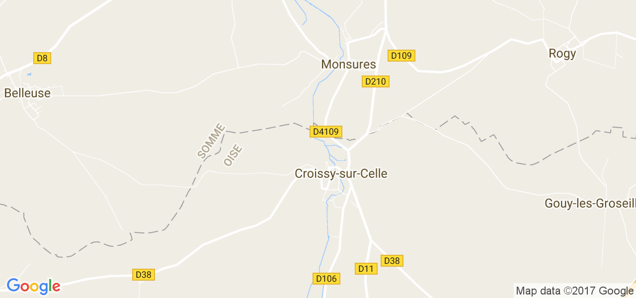 map de la ville de Monsures