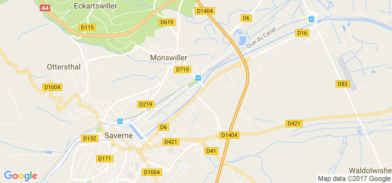 map de la ville de Monswiller