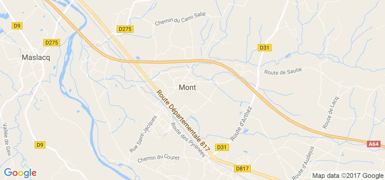 map de la ville de Mont