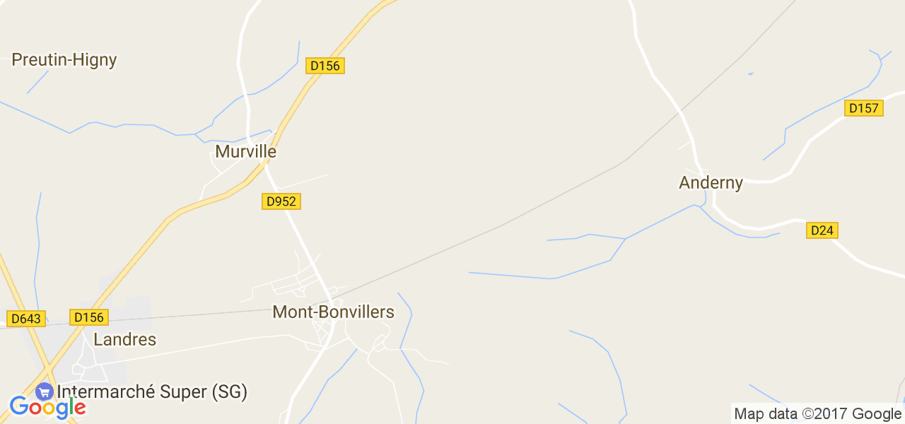 map de la ville de Mont-Bonvillers