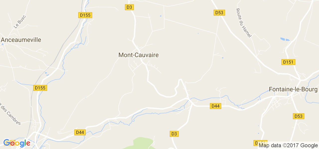 map de la ville de Mont-Cauvaire