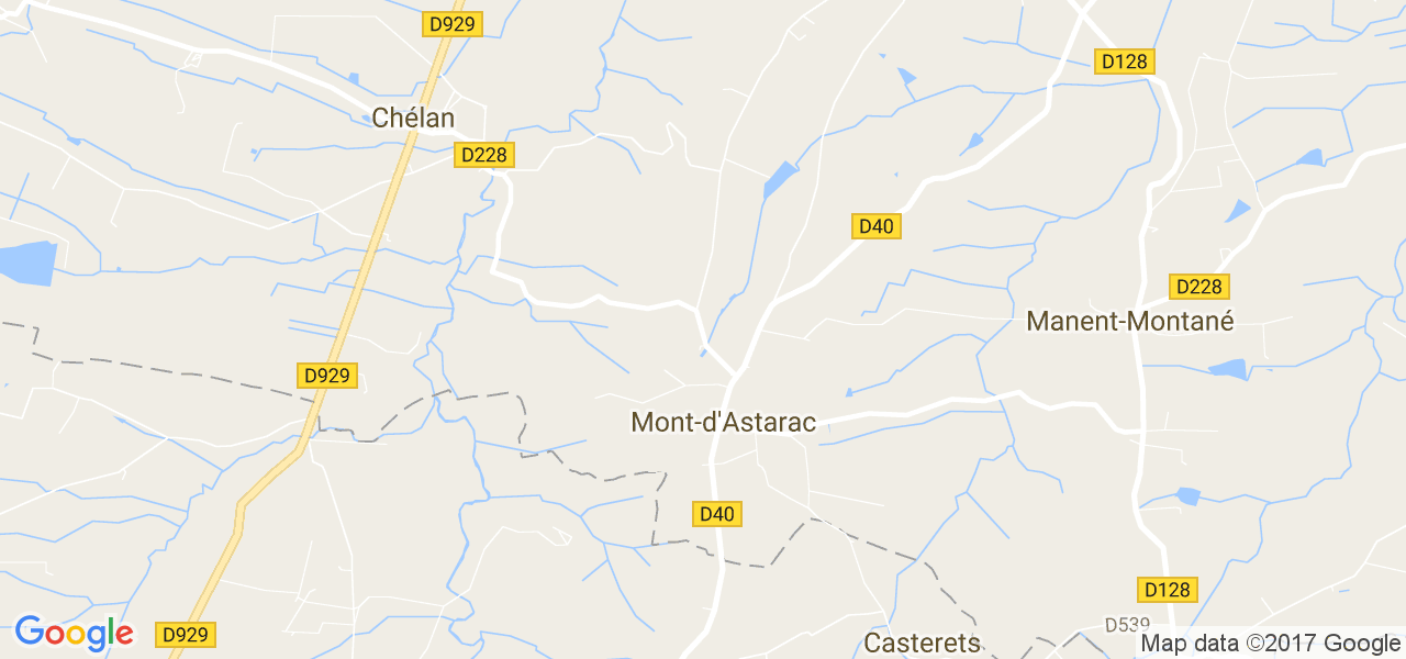 map de la ville de Mont-d'Astarac