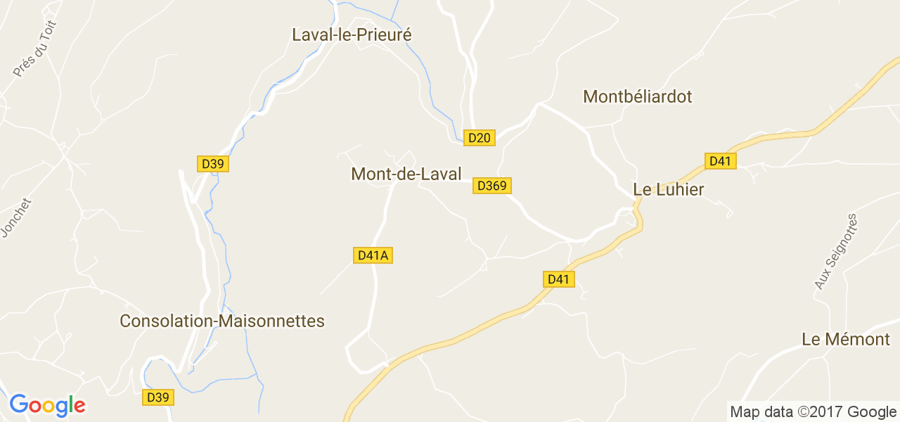 map de la ville de Mont-de-Laval