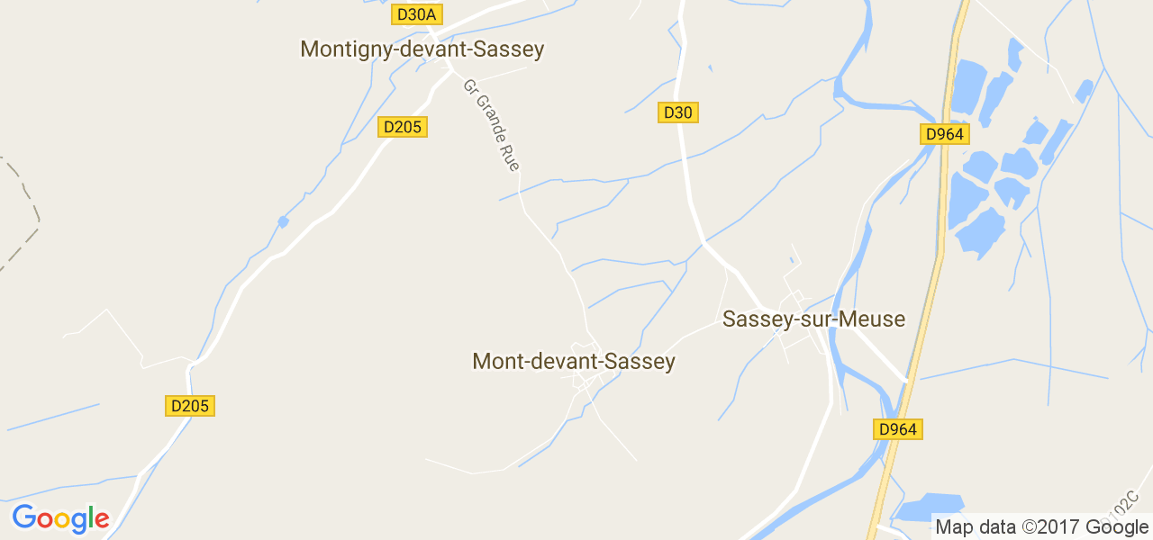 map de la ville de Mont-devant-Sassey
