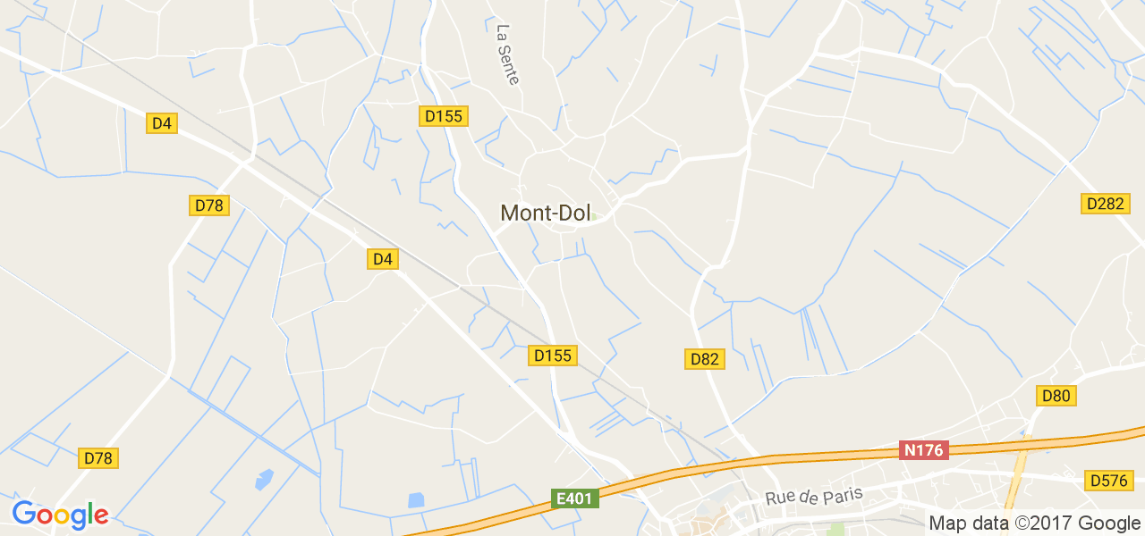 map de la ville de Mont-Dol