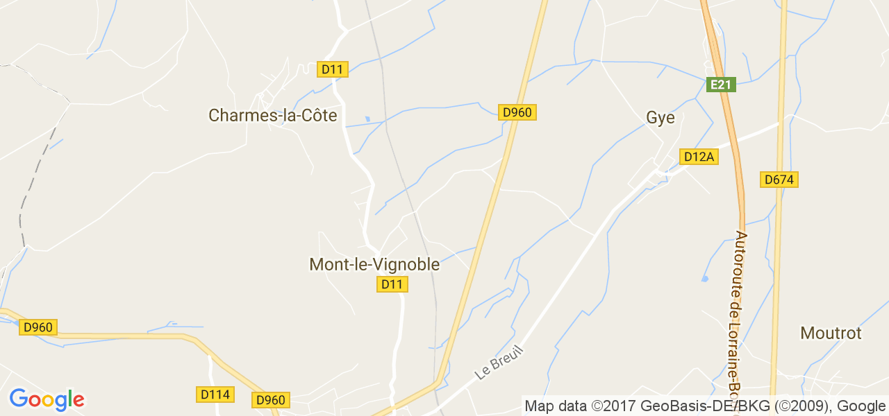 map de la ville de Mont-le-Vignoble