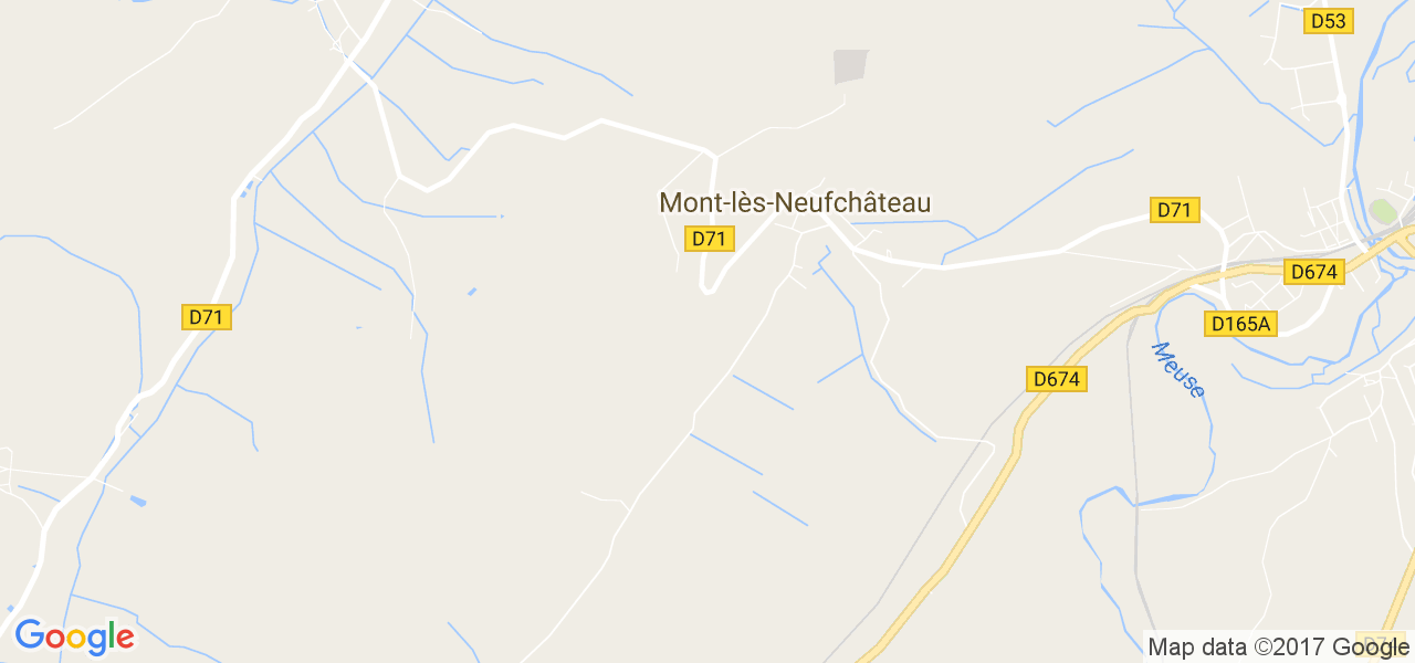 map de la ville de Mont-lès-Neufchâteau