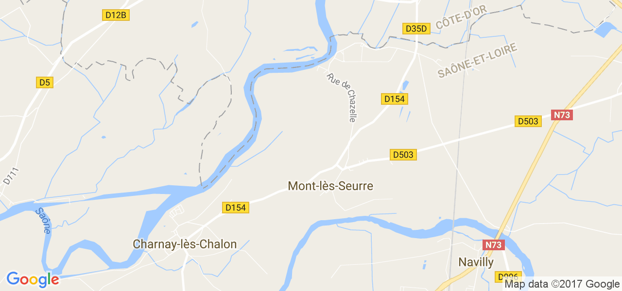 map de la ville de Mont-lès-Seurre