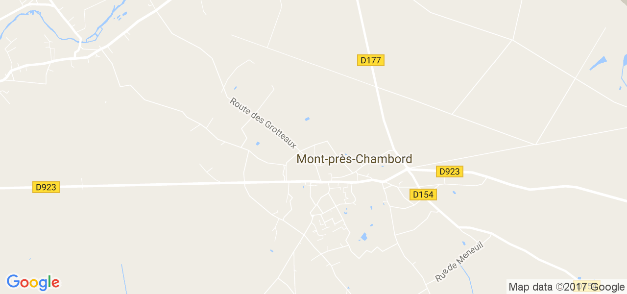 map de la ville de Mont-près-Chambord