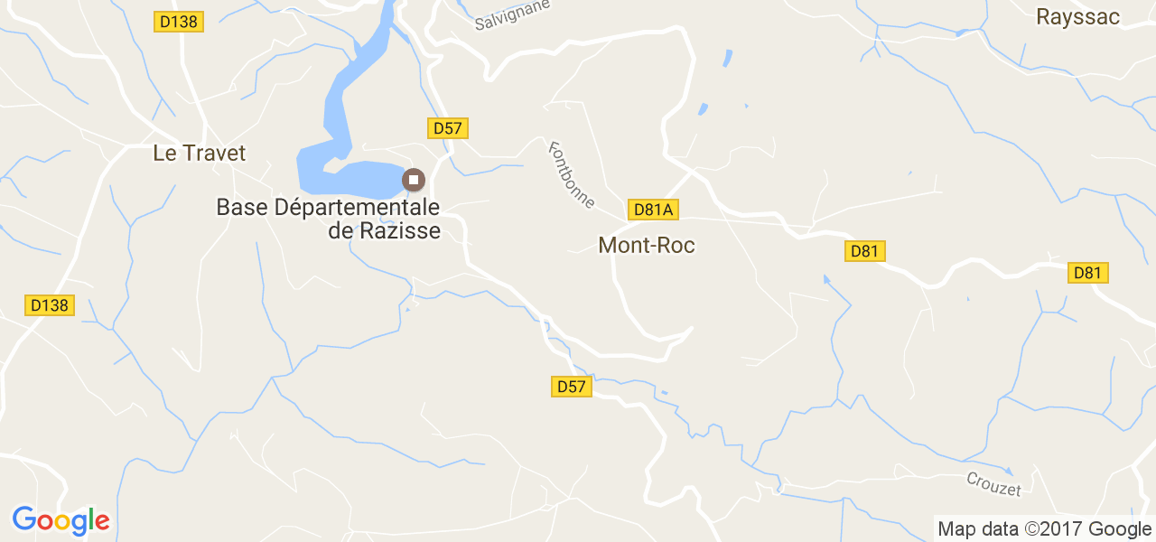 map de la ville de Mont-Roc