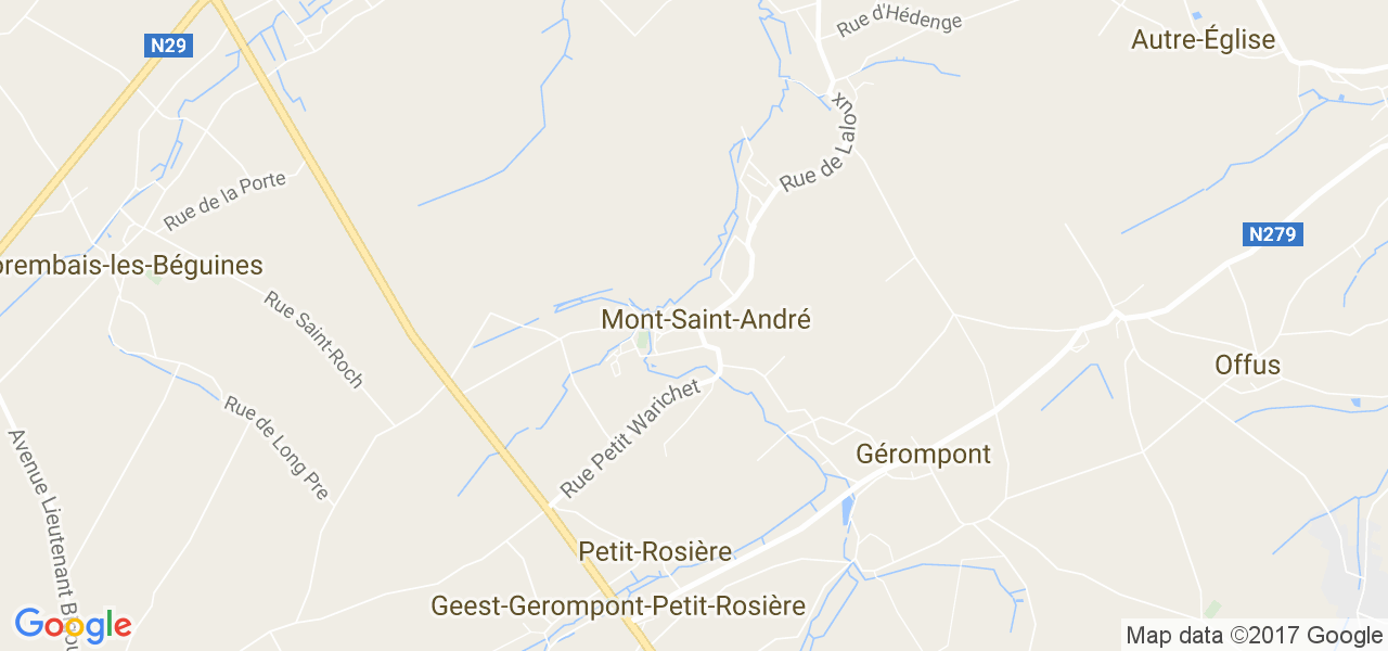 map de la ville de Mont-Saint-André