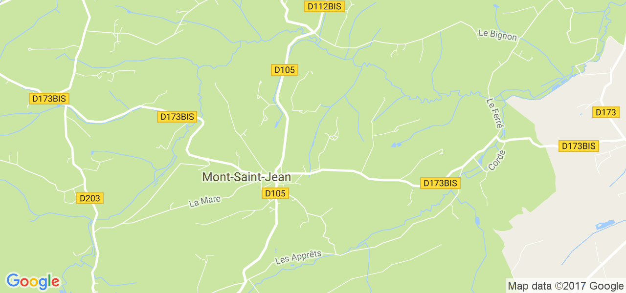 map de la ville de Mont-Saint-Jean