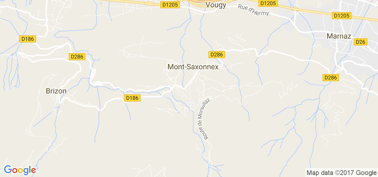 map de la ville de Mont-Saxonnex