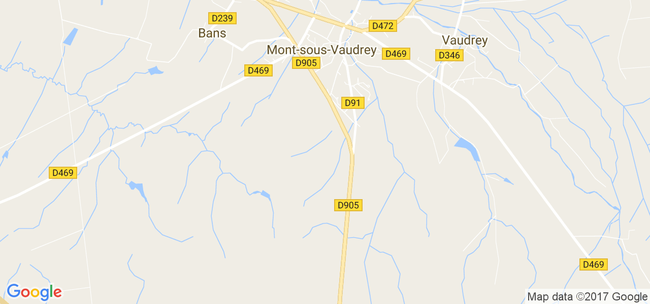 map de la ville de Mont-sous-Vaudrey