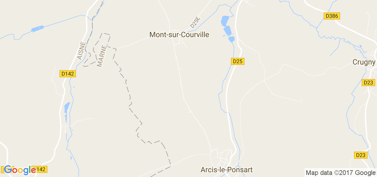 map de la ville de Mont-sur-Courville