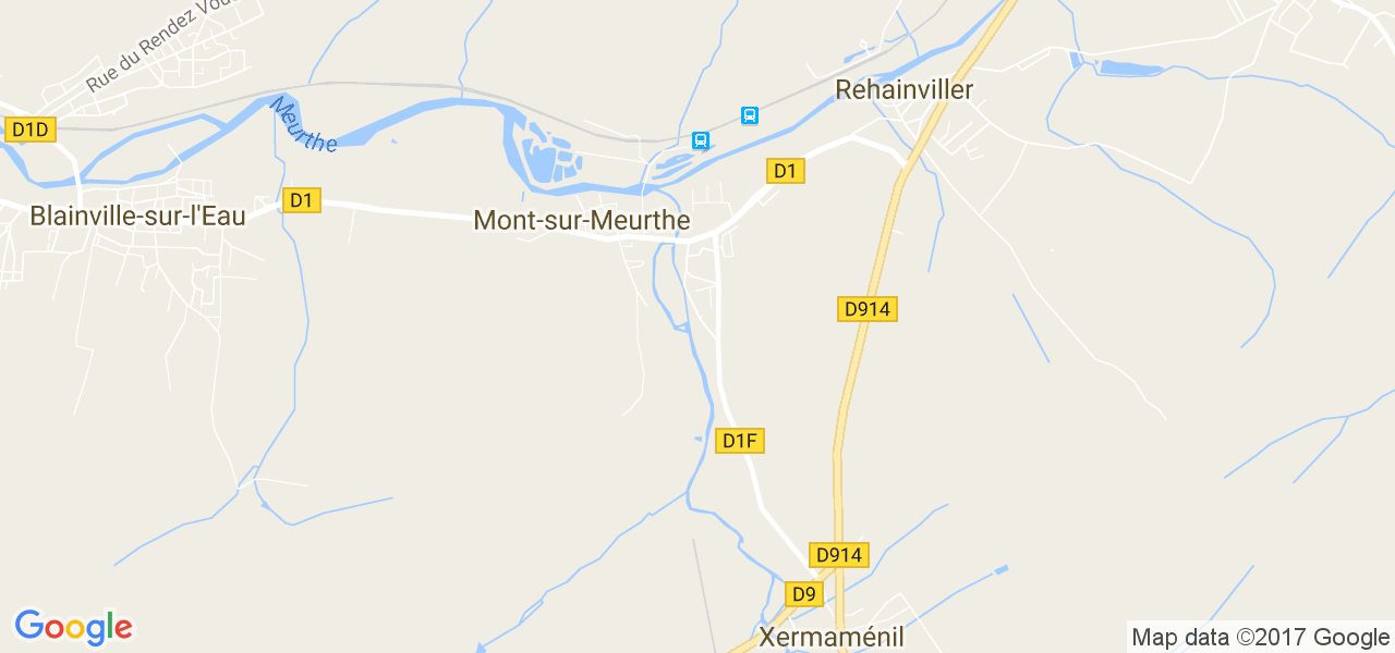 map de la ville de Mont-sur-Meurthe