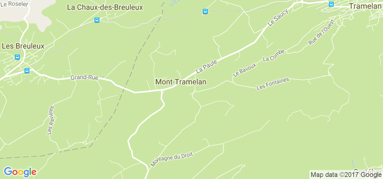 map de la ville de Mont-Tramelan