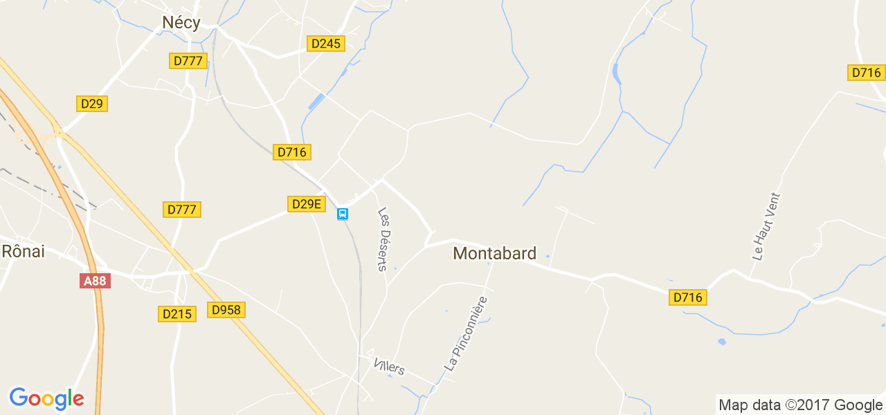 map de la ville de Montabard