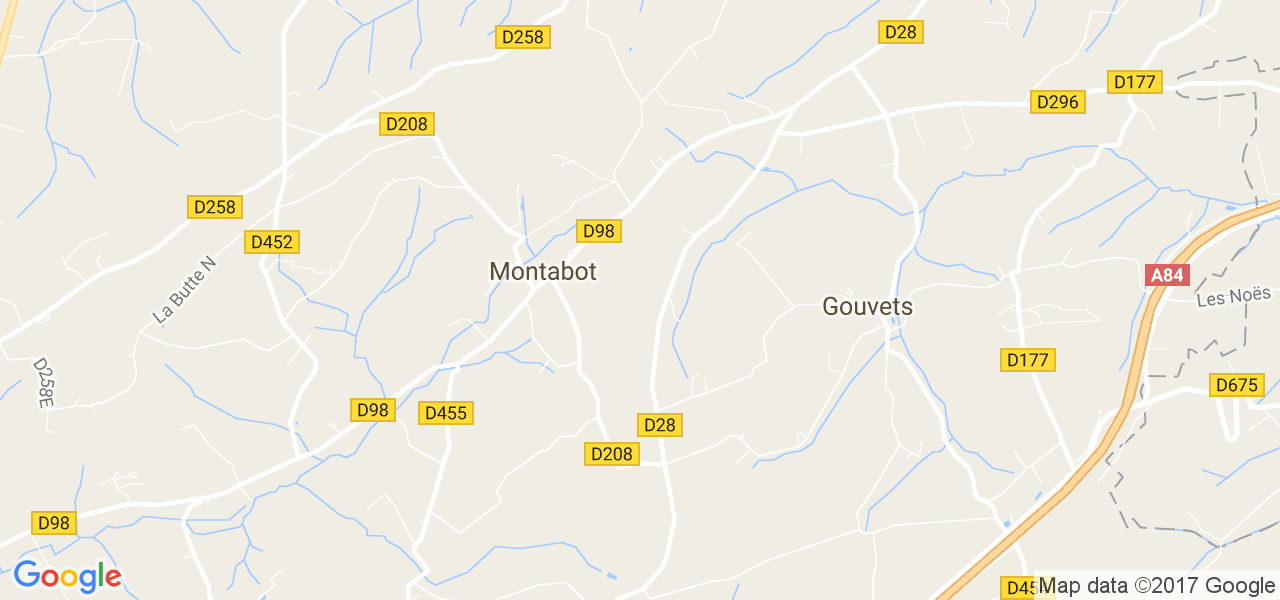 map de la ville de Montabot
