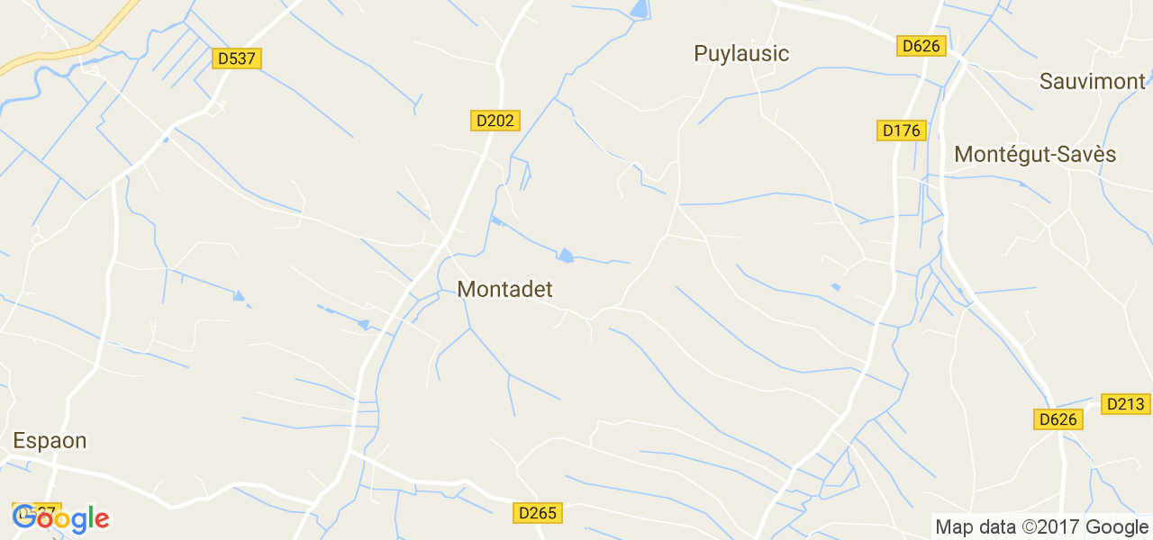 map de la ville de Montadet