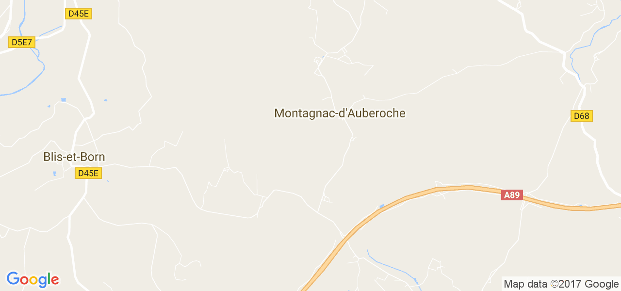 map de la ville de Montagnac-d'Auberoche