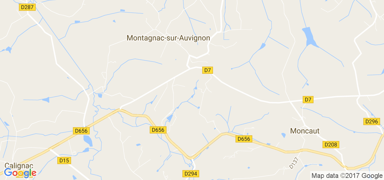 map de la ville de Montagnac-sur-Auvignon