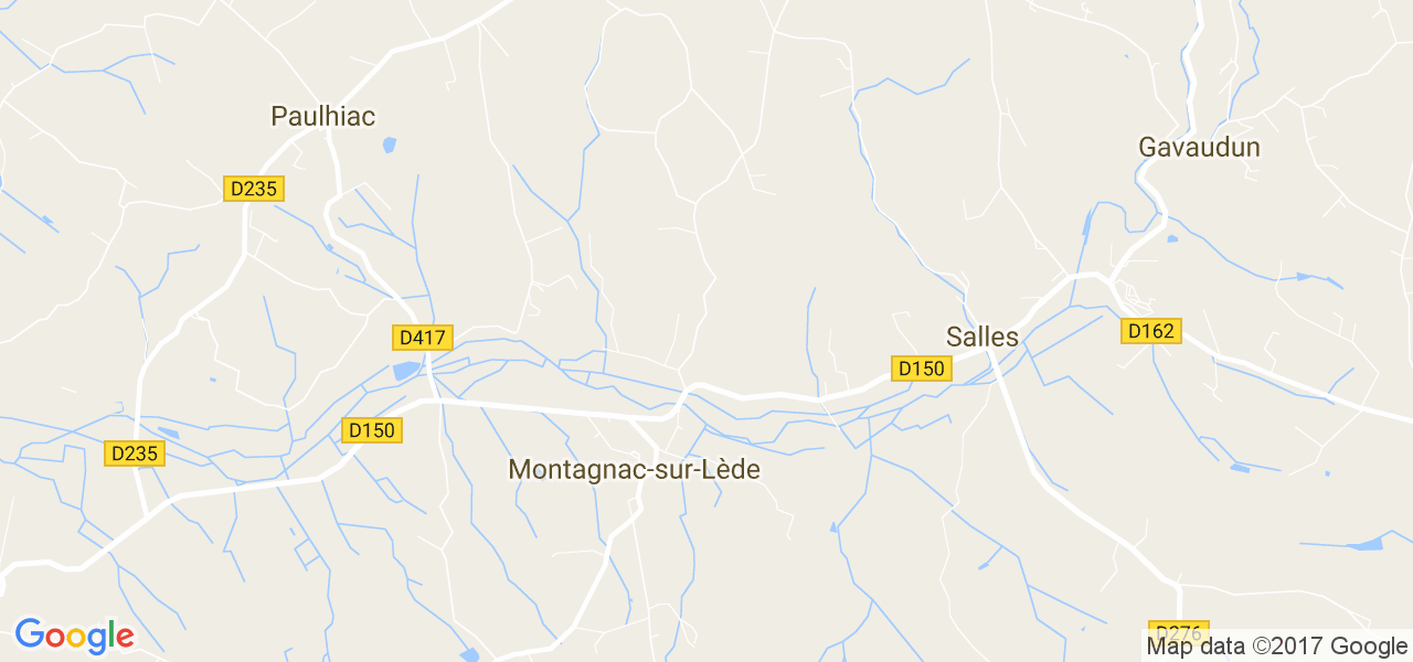 map de la ville de Montagnac-sur-Lède