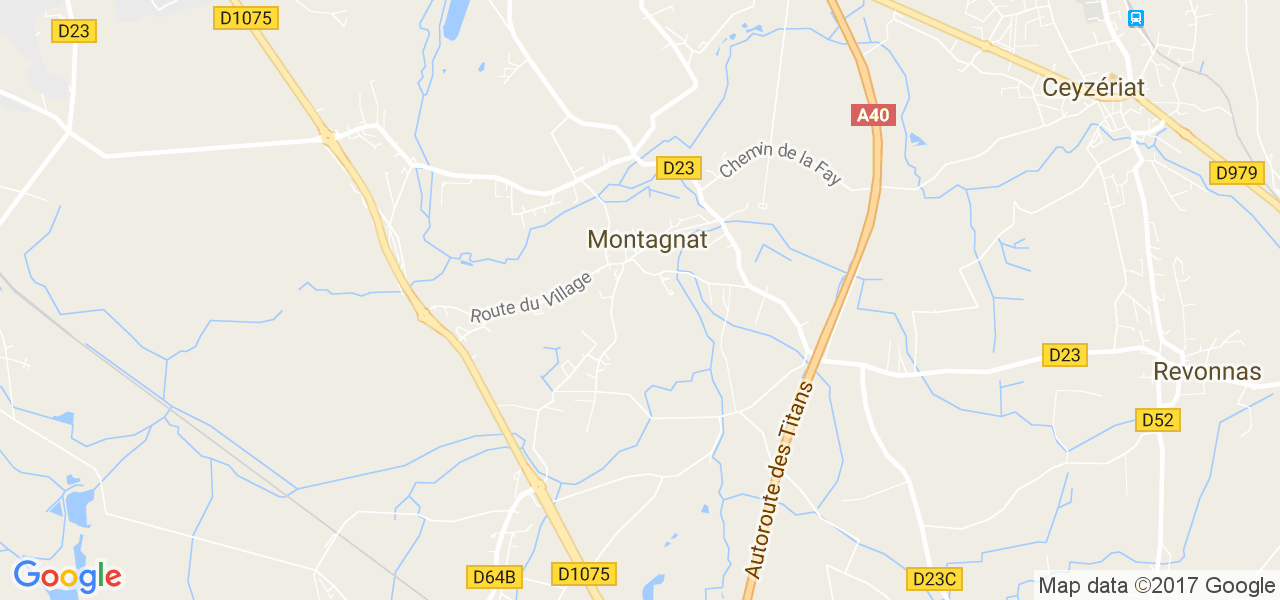 map de la ville de Montagnat