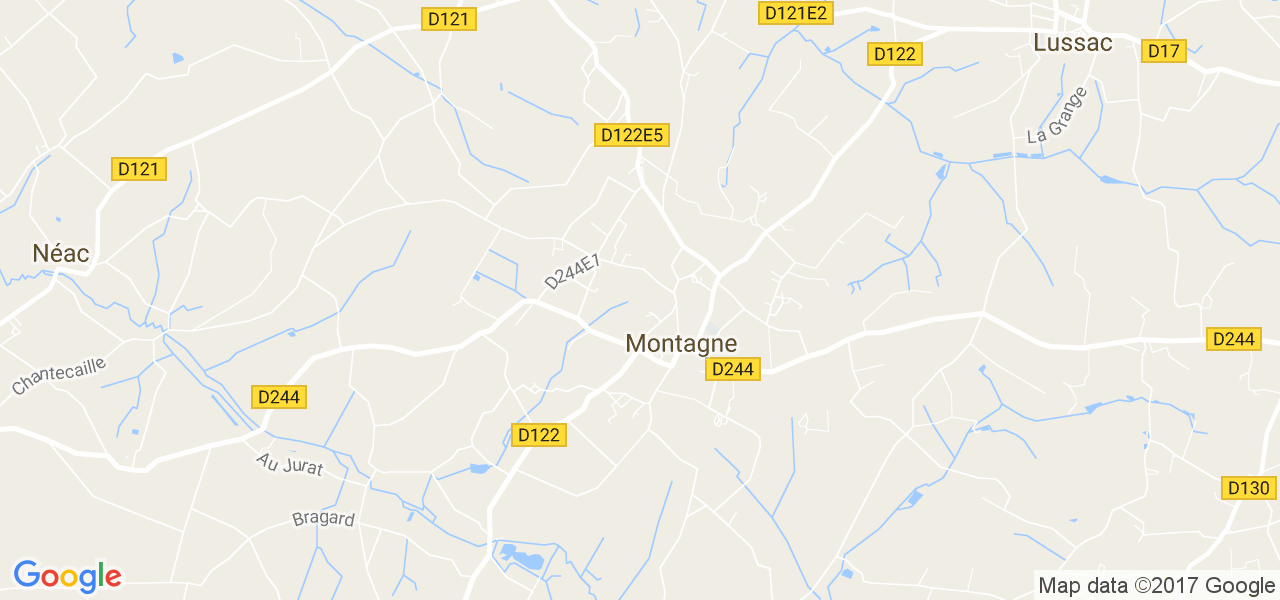 map de la ville de Montagne