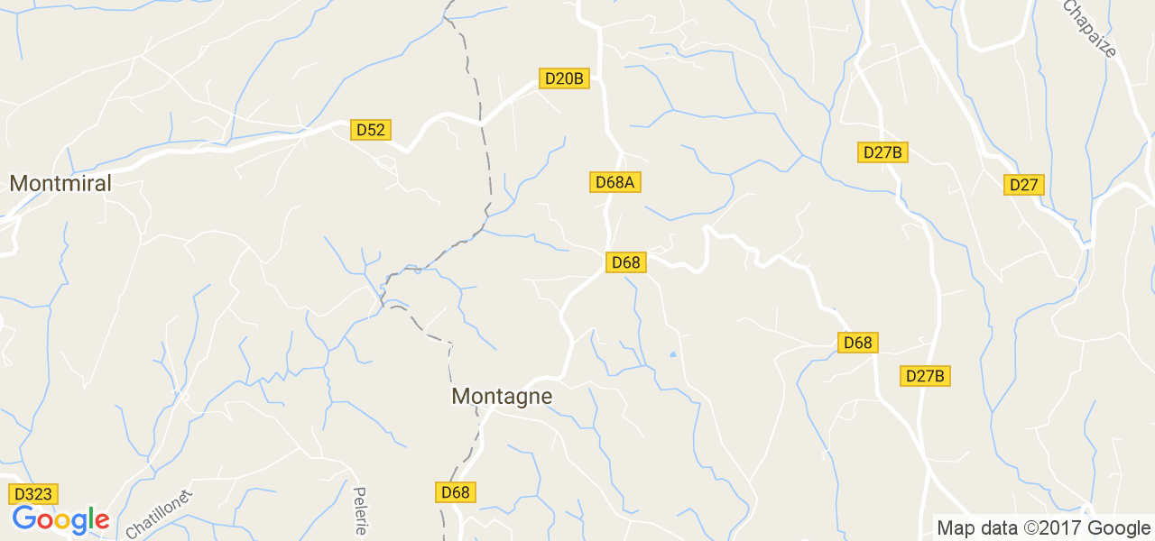 map de la ville de Montagne