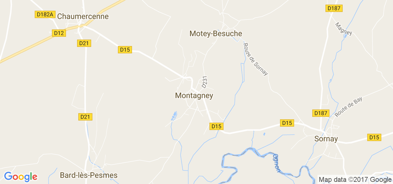 map de la ville de Montagney